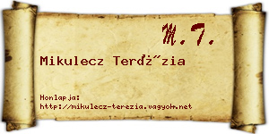 Mikulecz Terézia névjegykártya