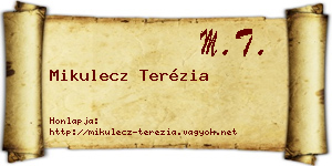Mikulecz Terézia névjegykártya